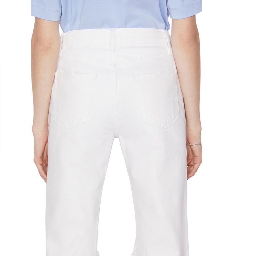NWT FRAME‎ Le Jane Ripped Crop Flare Leg Jeans (Rumpled Blanc Destruct) - Picture 2 of 7